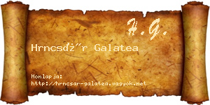 Hrncsár Galatea névjegykártya